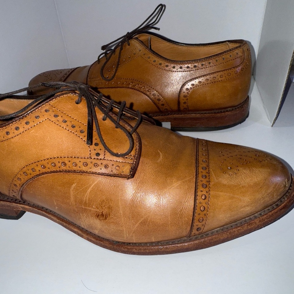 Allen Edmonds Strand Men's Size 9 D Cap Toe Oxford Walnut Leather Shoes 1635 - Picture 3 of 11